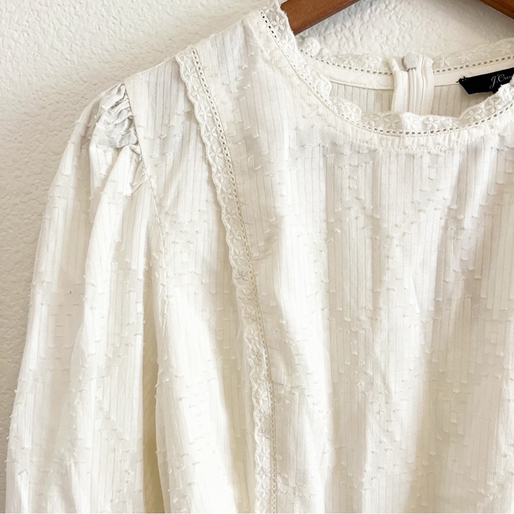 J. Crew NWT Puff Sleeve Wrap Dress 100% Cotton Size M - Picture 4 of 12